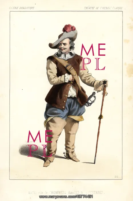 : French actor Matis as Oliver Cromwell in Les : French actor Matis as Oliver Cromwell in Les