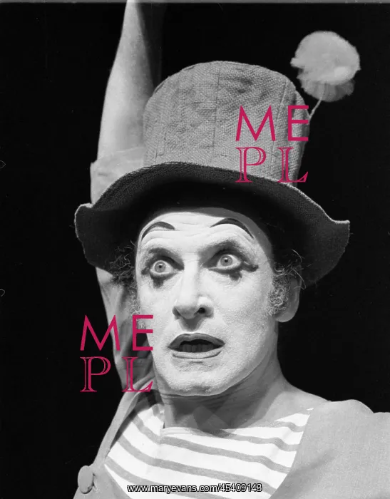 : French actor and mime Marcel Marceau : French actor and mime Marcel Marceau
