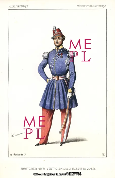 : French actor Montdidier as Monteclain in La : French actor Montdidier as Monteclain in La