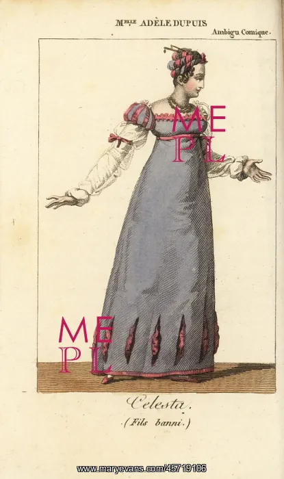 : French actress Mlle. Adele Dupuis as Celesta : French actress Mlle. Adele Dupuis as Celesta