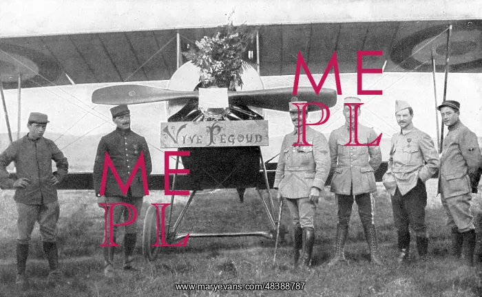 : French Air ace Adolphe Pegoud, 4th from right : French Air ace Adolphe Pegoud, 4th from right