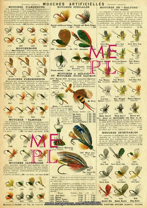 : French artificial fishing flies : French artificial fishing flies