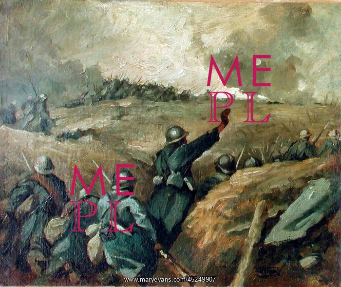 : French attack on German positions : French attack on German positions