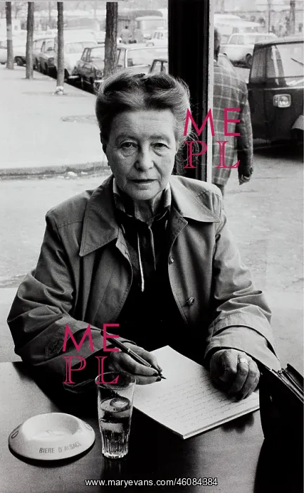 : French author and philosopher Simone de Beauvoir : French author and philosopher Simone de Beauvoir