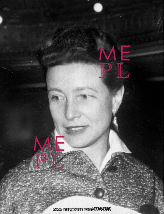 : French author and philosopher Simone de Beauvoir : French author and philosopher Simone de Beauvoir