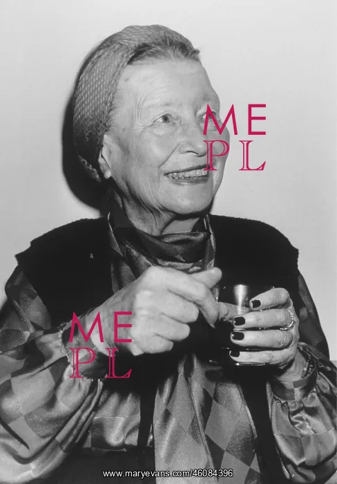 : French author and philosopher Simone de Beauvoir : French author and philosopher Simone de Beauvoir