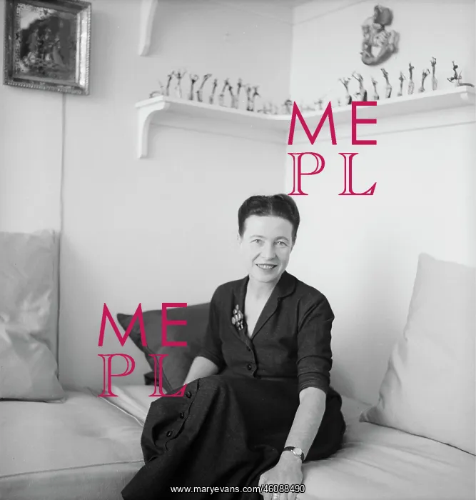 : French author and philosopher Simone de Beauvoir : French author and philosopher Simone de Beauvoir