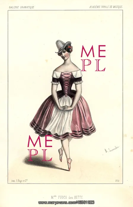 : French ballet dancer Mlle. Sofia Fuoco in Betty, 1846 : French ballet dancer Mlle. Sofia Fuoco in Betty, 1846