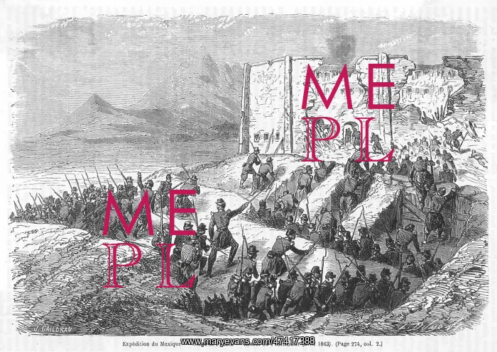 : FRENCH BESIEGE PUEBLA : FRENCH BESIEGE PUEBLA