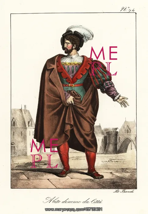: French bourgeois man, 1545 : French bourgeois man, 1545