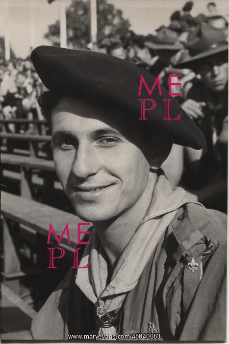 : French boy scout at World Jamboree : French boy scout at World Jamboree