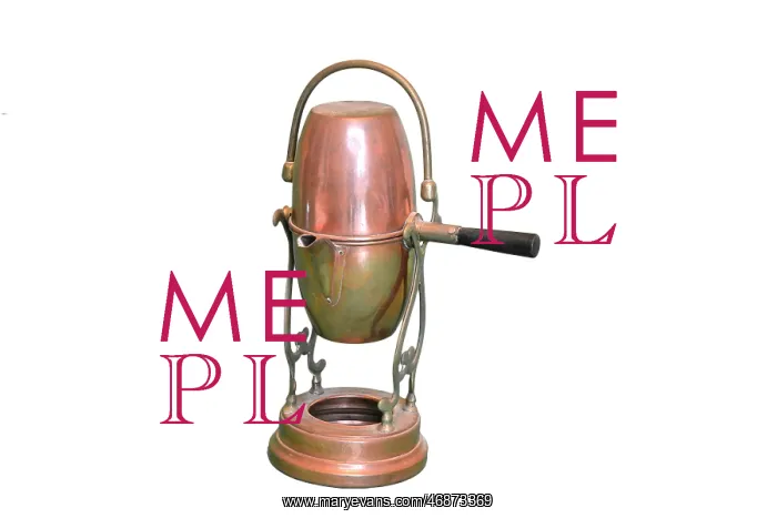 : French brass coffee pot : French brass coffee pot
