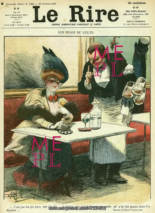 : In a French Cafe 1905 : In a French Cafe 1905