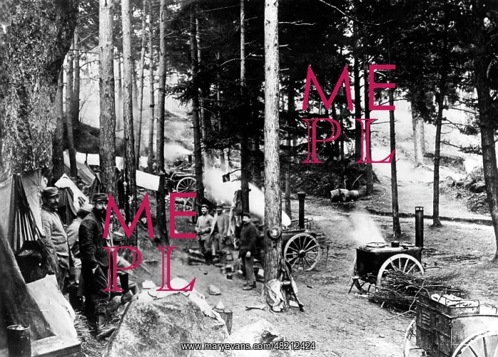 : French camp in the Vosges, 1916 : French camp in the Vosges, 1916