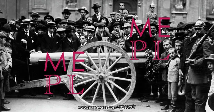 : French cannon obtained as war loot, 1914 : French cannon obtained as war loot, 1914