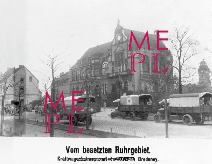  : French car convoy in Essen, 1923