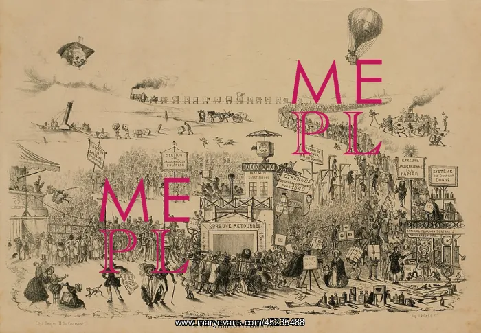 : French cartoon about the rush to try photography ? : French cartoon about the rush to try photography ?