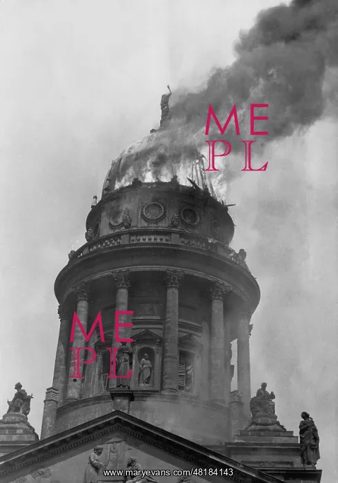 : French Cathedral after an American air attack, 1944 : French Cathedral after an American air attack, 1944