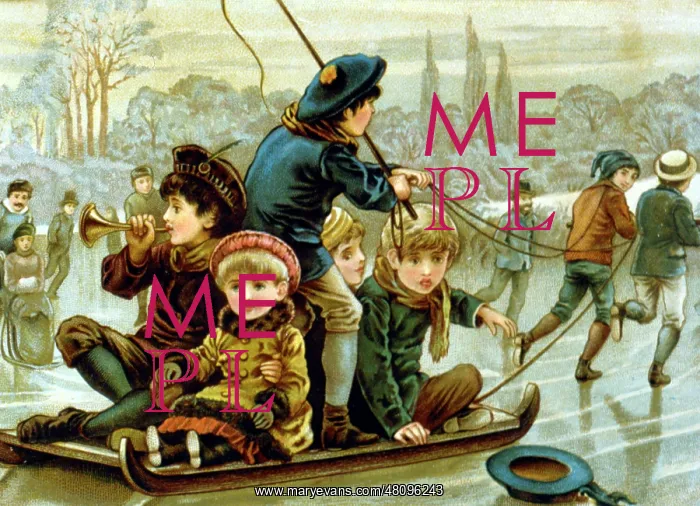 : French children playing on the ice