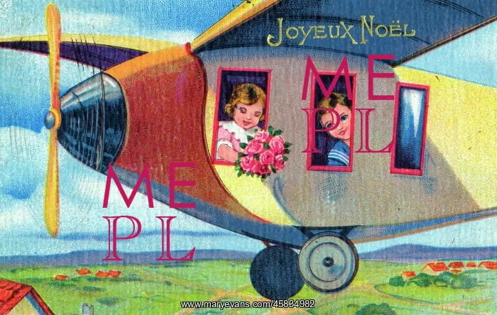 : French Christmas Card - Aviation : French Christmas Card - Aviation
