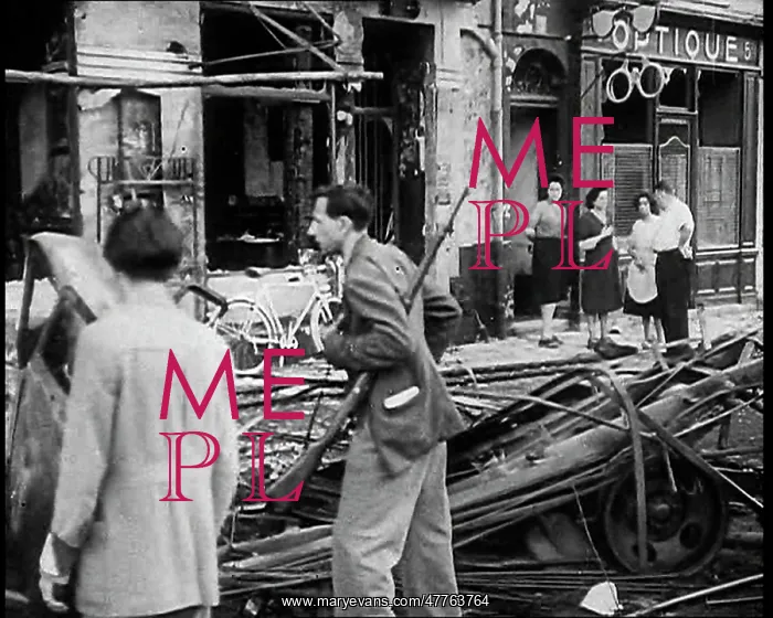 : French Civilians Gathering, Milling Around : French Civilians Gathering, Milling Around