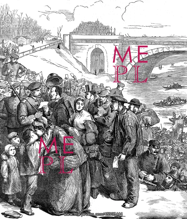 : French Civilians going into the Prussian Lines for Bread : French Civilians going into the Prussian Lines for Bread