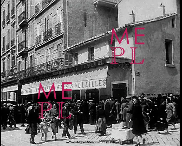 : French Civilians Queueing For Food : French Civilians Queueing For Food