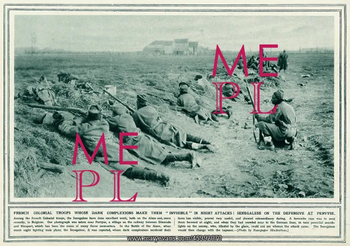 : French Colonial troops on the defence at Pervyse : French Colonial troops on the defence at Pervyse