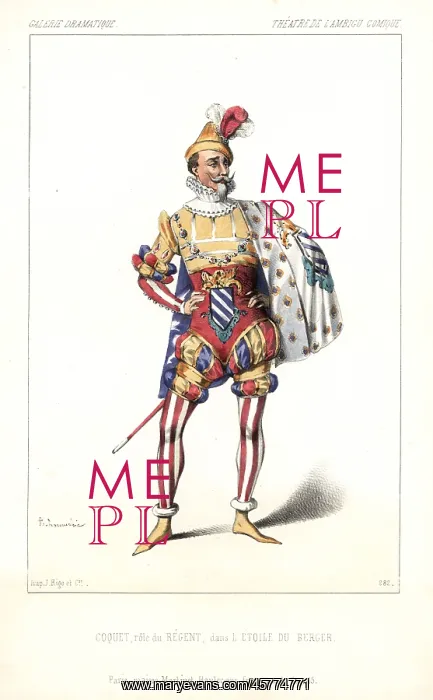 : French comic actor Charles Coquet as Regent : French comic actor Charles Coquet as Regent