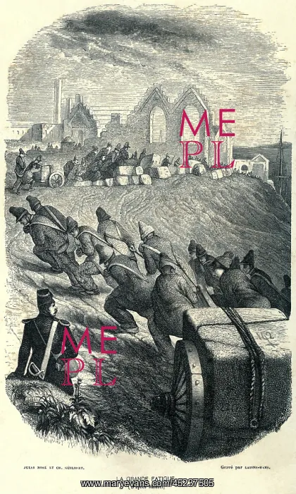 : French convicts at hard labor, ca. 1840s.? : French convicts at hard labor, ca. 1840s.?