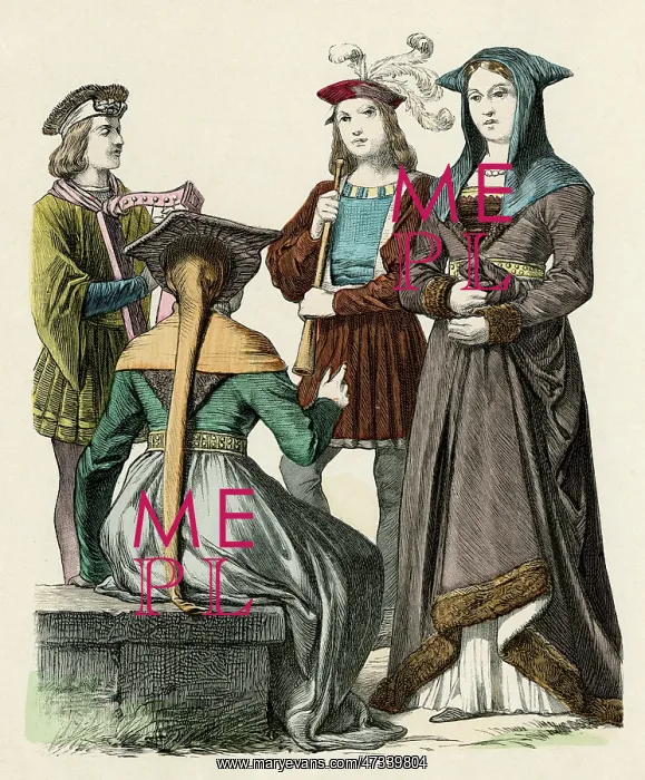 : French Costumes 1460-80 : French Costumes 1460-80