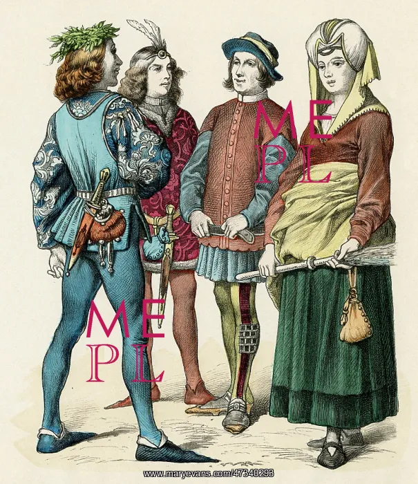 : French Costumes 1460-80 : French Costumes 1460-80