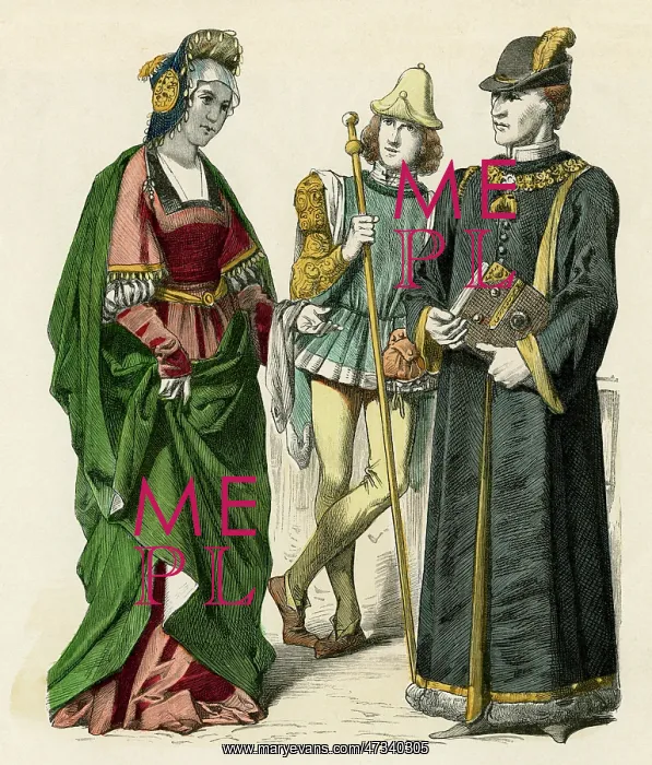 : French Costumes 1477-80 : French Costumes 1477-80