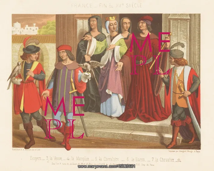 : French costumes, end of the 15th century : French costumes, end of the 15th century