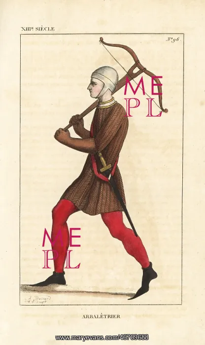 : French crossbowman, 13th century : French crossbowman, 13th century