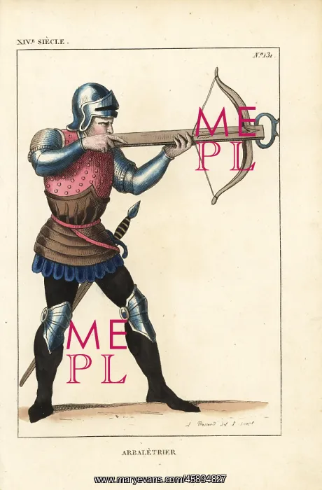 : French crossbowman, 14th century : French crossbowman, 14th century
