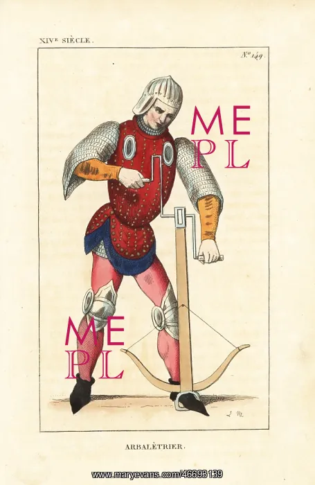 : French crossbowman, 14th century : French crossbowman, 14th century