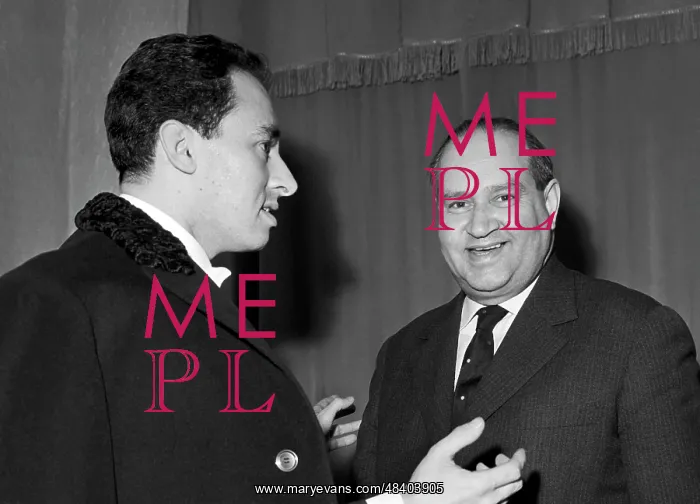 : French director S. Baudo and Soviet violinist D. Oistrakh : French director S. Baudo and Soviet violinist D. Oistrakh