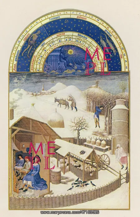 : FRENCH FARM IN WINTER : FRENCH FARM IN WINTER