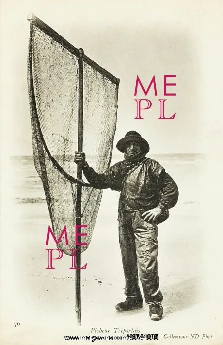 : French Fisherman with large net : French Fisherman with large net