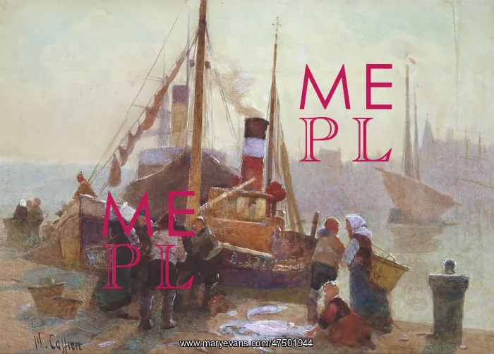 : French Fishermen - harbour scene : French Fishermen - harbour scene