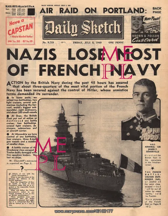 : French fleet sunk by British Navy, WW2 : French fleet sunk by British Navy, WW2