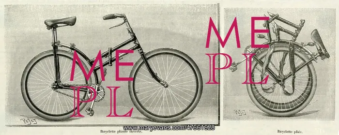 : French folding bicycle 1899 : French folding bicycle 1899