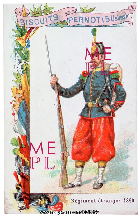 : French Foreign Legion, soldier for Pernot Biscuits 1860 : French Foreign Legion, soldier for Pernot Biscuits 1860