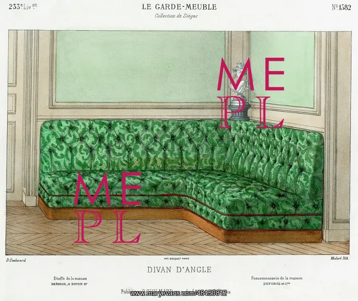 : French furnishing -- corner seating : French furnishing -- corner seating