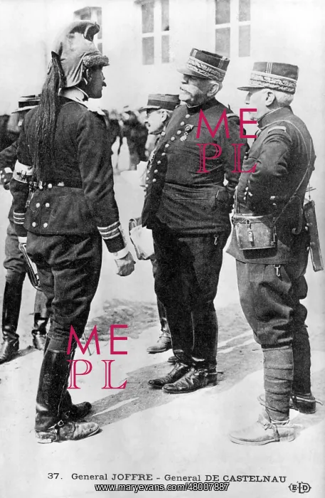 : French Generals Joffre and Castelnau : French Generals Joffre and Castelnau