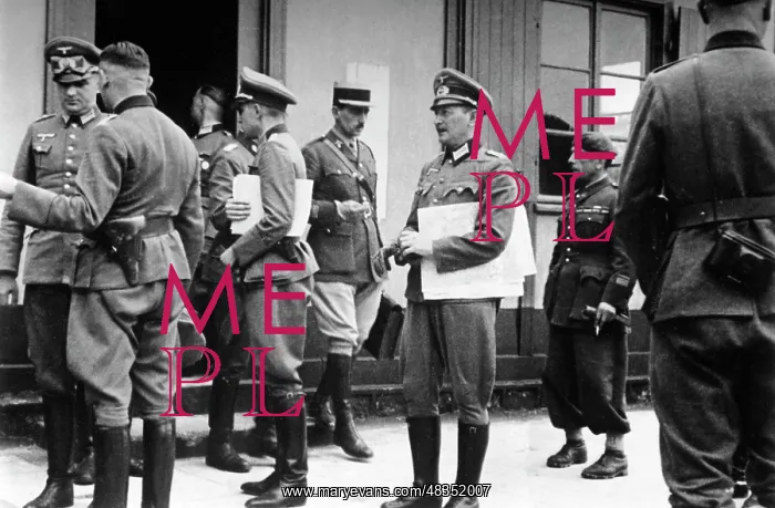 : French and German officers in capitulation negotiations : French and German officers in capitulation negotiations