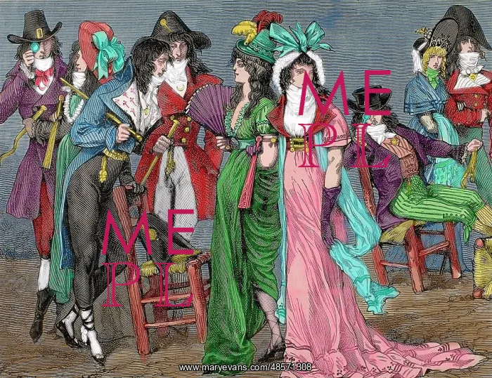 : French history. First Empire (1804-1820). Dressed as bourgeo : French history. First Empire (1804-1820). Dressed as bourgeo