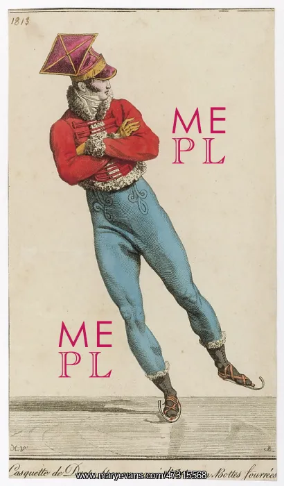 : French Ice Skater 1813 : French Ice Skater 1813