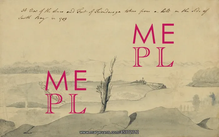 : French and Indian War. View of tents behind : French and Indian War. View of tents behind